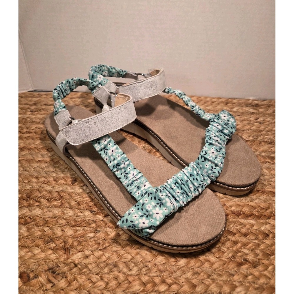 Diba True Womens Shoes Sandals Straps Green Floral Size 10M Spring Colors New